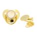 Personalized Gold Baby Pacifier | Curved Design | Safe Stylish & Healthy for Newborns 6-18 Months | Essential Clip Included - Buy Online on GoSupps.com