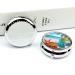 Round Pill Box Tropical Cocktail | 3 Compartment Metal Pill Organizer with Starfish Print | Portable Decorative Pocket Case - Style 21 - Buy Online on GoSupps.com