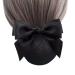 JIHUOO Hair Clip with Bow Hair Net Hair Bow Hair Clip Bun Cover Hair Clip Hair Accessories for Women Ladies Black