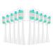 Replacement Toothbrush Heads 10 Pack Compatible with AquaSonic Black Series Vibe Series Black Series pro and Duo Series pro Electric Toothbrush White White 1 Count (Pack of 10)