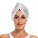 Rabbit The Moon Hair Towel 2 Pack Super Absorbent Hair Drying Towel Quick Dry Hair Turbans Head Towel with Button Twisty Wrap for Women Girls