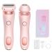 Duskofficial Razor Duskofficial The Glide Pro 3.0 Portable Ladies Shaver 2 in 1 Electric Waterproof Shaver Razors Bikini Trimmer for Women for Leg Arm Underarm Pubic Area (Pink)