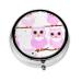 Cute Owlround Pill Box 3 Compartment Round Pill Box Organizer #Portable Travel Pill Box for Traveling.