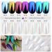 White Pearl Aurora Metallic Nail Powder - Iridescent Holographic Chrome Pigment for Glitter Manicure - 7 Colors Selection - Buy Online on GoSupps.com