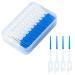 120 Pieces Interdental Brushes Clean Between Teeth Silicone Dental Brushes Convenient Travel Oral Care Dental Floss Sticks Dual-use Interdental Floss Picks Oral Cleaning Supplies (120Pcs-Blue)