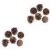 ABOOFAN 72 Pcs Xmas Pine Cone Ornaments Christmas Pine Cone Pine Cone Decorations Pine Needles Natural