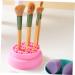Housoutil Makeup Brush Cleaning Cup Makeup Brush Cleaners Make up Sponge Cleaner Makeup Brush Cleaning Pads Make up Brush Cleaner Cleaning Bowl Silica Gel Powder Puff Pink - Buy Online on GoSupps.com