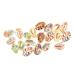 40 Pcs Summer Earrings Colorful Jewelry Bracelet Beads DIY Shell Earring Pendant Charm Spiral Miss 1.9x1.6x1cm Colorful