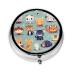 Cute Little Animalsround Pill Box 3 Compartment Round Pill Box Organizer Portable Travel Pill Box for Traveling.