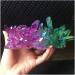 Natural Crystal Rough Crystal Amazing Stone Green Purple Aura Angel Quartz Crystal Titanium Bismuth Silicon Cluster Rainbows Natural Stones and Minerals - Buy Online on GoSupps.com