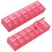 TookMag 2 Pack Extra Large Pill Organizer Weekly, Daily Pill Case 7 Day, Large Capacity Medicine Organizer for Pills/Vitamin/Fish Oil/Supplements (Pink)