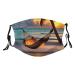 Zyvia sunset beach hammock adult pleated mask 5-layer protection activated carbon filter for additional safety soft breathable elasticity stop the dust