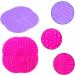 Desenda Silicone Brush Cleaner Set - 2pcs Portable Makeup Brush Cleaning Pads - Rose Red/Purple - 4x4 - Buy Online on GoSupps.com