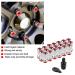 Car Racing Screw | M12 X P1.5 Lug Wheel Nuts for Aftermarket Wheels (Red) - International Shipping - Buy Online on GoSupps.com