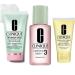 Clinique 3 Step Travel Size Set For Combination Oily To Oily Skin  Liquid Facial Soap Oily Skin  Clarifying Lotion Skin Type 3  Dramatically Different Moisturizing Gel