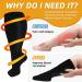 3 Pairs Plus Size Compression Socks 20-30 mmHg for Men & Women | Wide Calf Knee High Flight Socks for Circulation Support | 2XL 3PCS-Nude - Buy Online on GoSupps.com