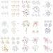 Temporary Tattoos Sticker Fireworks Line Smile Pixel Fantasy Butterfly Multicolor Realistic Waterproof Temporary Color Cute Finger Couple Sticker Tattoo Kit (Fireworks tattoo sticker)