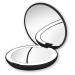 ANXVERS Led Hand-Held Travel Vanity Mirror  1x / 10x Magnifying Glass  Small Portable Compact Mirror  3.5-Inch Diameter Luminous Vanity Mirror  Hand-Held Double-Sided Vanity Mirror - Black