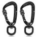 PANDENGZHE Locking Carabiner Clips 2.5" with Swivel Clasp for Securing Pets Dog Leash Harness Camping Hiking Backpack Outdoors Gym (2 Pack)