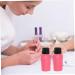 Housoutil 2 Pieces Nail Remover Bottle Travel Shampoo Makeup Remover Organizer Facial Tonic Lotion Liquid Clean Water Pink Plastic - Buy Online on GoSupps.com