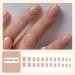 24Pcs Brown Glitter Square Press on Nails - Reusable Fake Nails for Women | Full Cover Acrylic Stick On Nails - Buy Online on GoSupps.com