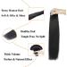 Elailite Invisible Tape Hair Extensions - 20PCs Real Human Hair - 60cm Natural Black - Premium Quality Tape Ins - Buy Online on GoSupps.com