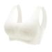HUyydza Women No Steel Ring Gathering Sleep Latex Underwear Bar Tank Top Padded White XL