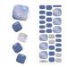 Semi Cured Gel Pedi Strips Glossy Gel Toenail Stickers Semi-Cured Gel Pedicure Strips Long Lasting Gel Pedicure Nail Wraps Sticker Salon Nails at Home Requires UV Light Pedicure Kit Blue Sky Z074