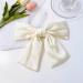 Asheyya Bow for Hair Clip Solid Color Soft Satin Silky Hairbows for Women Girls (White) - Buy Online on GoSupps.com