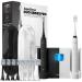 AquaSonic DUO PRO  Ultra Whitening 40,000 VPM Electric Smart ToothBrushes  ADA Accepted - 4 Modes with Smart Timers - UV Sanitizing & Wireless Charging Base - 10 ProFlex Brush Heads & 2 Travel Cases