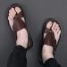 Men's Open Toe Bunion Sandal: Breathable Leather, Soft Insole, Hallux Valgus Toe Corrector, Brown, 24.5cm - Buy Online on GoSupps.com