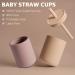 Spill Proof Toddler Straw Training Cup 7 oz - 2 Pack Silicone Baby Cups with Lids for Kids - Violet Red Pink - Buy Online on GoSupps.com