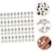 Anneome Decorative Rivets 150 Sets Pearl Claw Nails White Button Down Pearls Round Rivets Pearl Rivets Studs Clothing Mold 0.5X0.5X0.5CM White - Buy Online on GoSupps.com