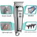 Aniuge Professional Hair Clippers Mens Hair Clipper Beard Trimmer Hair Trimmer for Men Cordless Clippers Professional Barbers Grooming Kit Rechargeable Silver - Buy Online on GoSupps.com