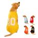 Dog shirt number printed summer basic vest puppy breathable t-shirt pet sleeving tank top clothing for large medium-sized small dogs (medium yellow) medium yellow