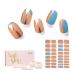 NAILOG Semi Cured Gel Nail Strips 34 pcs Salon-Quality Gel Nail Stickers Long Lasting Nail Wraps for Women with Soft Gel Finish Animal Print Jazz Age