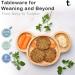Tiggi Bamboo Baby Suction Plate - Complete Weaning Set | BPA-Free Bamboo Plates | Strong Suction | Easy Feeding and Clean-Up | Mouse Soft Green - Buy Online on GoSupps.com