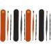 Healeved 4sets Cleansing Cleaners Supplies Removal Cleaning Silicone Care Soft Clean Comfortable Travel Spoon Curette and Spiral Double Cleaner Picking Remover Pick: Storage Bag Color Wax Assorted Colorx2pcs 14.3X0.7X0.7CMx2pcs