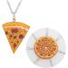 Kuaiyiju Pizza Lover Necklace & Keychain Set - Stylish Resin Jewelry for Food Enthusiasts - Buy Online on GoSupps.com
