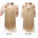 Natural wig piece one piece long straight hair high temperature silk fish line hair extension piece chenghuax (Color : 4T27 Size : 18) - Buy Online on GoSupps.com