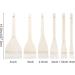 ZOENHOU 6 Pack Flat Hake Brushes Set - Professional Goat Hair Paintbrushes for Background Work, Pottery, Watercolor Wash Painting - 6 Sizes 1-4 - Buy Online on GoSupps.com