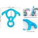 EMMRAGNO 50KN Rescue Figure 8 Descender - Large Bent-Ear Belaying Device | Aluminium Alloy Rappelling Device in Blue - Buy Online on GoSupps.com