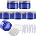 travel pots for cream small pots with lids Pack of 6   100ml Blue Plastic Cream Jars Cosmetic Pots with Clear Lids Containers for Toiletries (Color : Blauw Size : 150ml) 150ml Blauw
