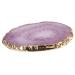 Jadpes Nail Art Plate - Resin Nail Art Palette with Natural Stone Pattern & Gold Rim - Red Nail Display Board for Creative Designs - Buy Online on GoSupps.com