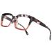 Per acme blue light filter glasses without strength women men large frame blue light filter glasses computer glasses b6 leopard tea red 50 millimeter