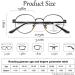 Bezax Oversized Unisex Reading Glasses | Round Frame Progressive Multifocus Blue Light Blocking Gold +1.50 Resin Lens - Buy Online on GoSupps.com