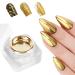 Metallic Painting Gel Nail Polish - Super Bright Mirror Gold Effect Nail Polish - Super Glossy Mirror Finish 3D Metal Painting Gel Drawing DIY Nail Art