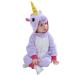 Doladola Baby Boys Girls Flannel Animal Hooded Unicorn Rompers Toddler's Jumpsuits Infant Outfit 12-18 Months Purple