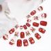 Brishow Christmas Artificial Nails - 24PCS Snow & Moose Press-On Short Red Nails for Women & Girls - Buy Online on GoSupps.com