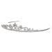 Princess Rhinestone Crystal Flower Tiara Crown for Bridal Wedding Prom - Clear Crystals, Silver Plated - Buy Online on GoSupps.com